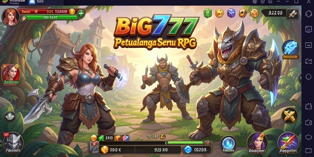 Tampilan gameplay seru dengan berbagai karakter dan strategi di BIG777.