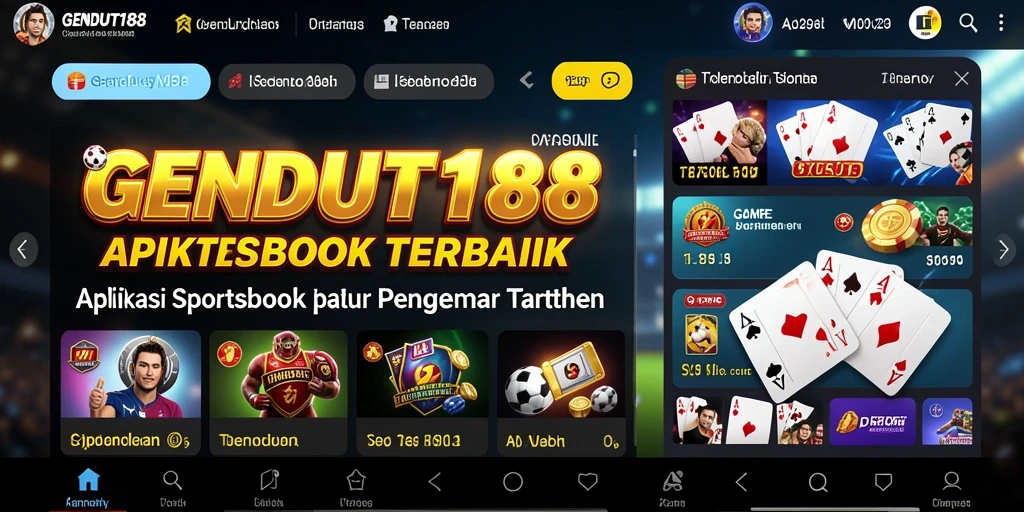 Tampilan utama GENDUT188 menampilkan pilihan taruhan olahraga yang beragam.