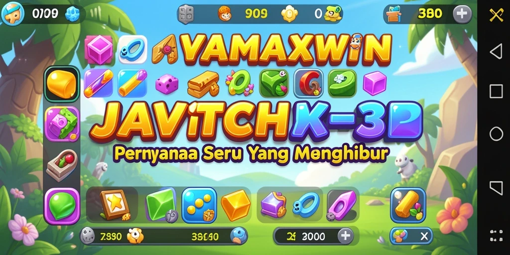 Tampilan gameplay seru dari JAVAMAXWIN dengan tantangan Match-3.