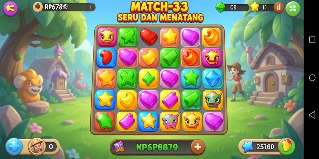 Tampilan menarik dari gameplay RP6789, mencocokkan warna-warna cerah.